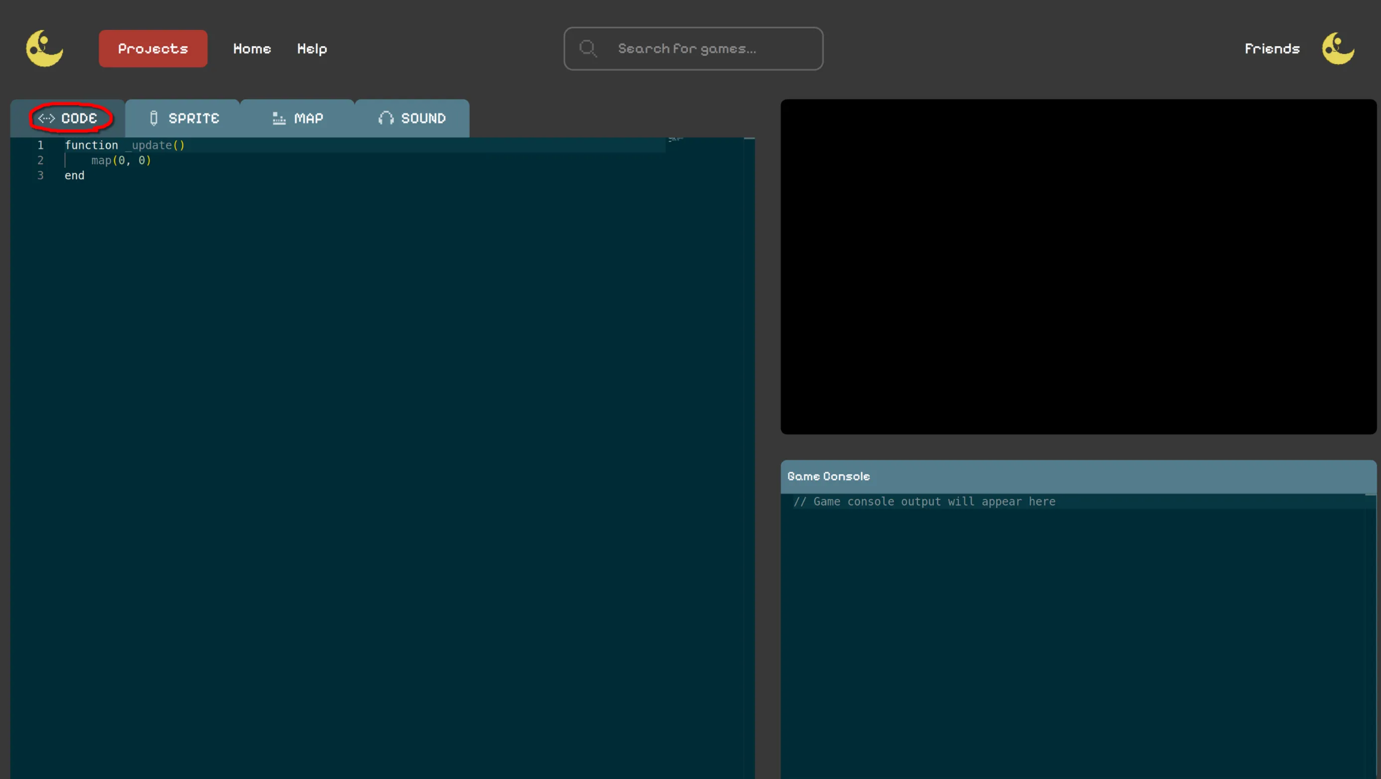 In-browser code editor with a live preview